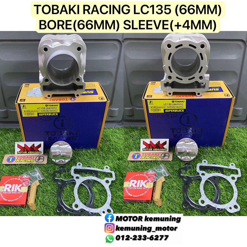 TOBAKI เซรามิค CYLINDER RACING SUPERBLOCK 135LC Y15 Y15ZR LC135 FZ FZ150 FORGED SLEEVE+FORGED PISTON