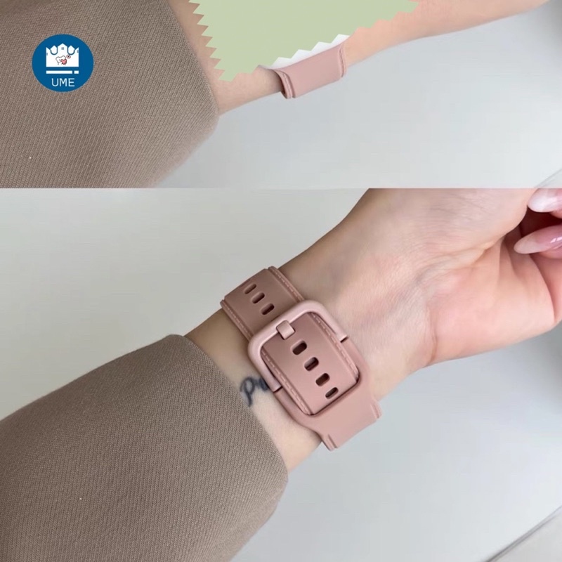 2 ชเลคลีฟ ยาง ใช้ได้กับ for smart watch series10 9 8 7 6 SE 5 4 3 2 1  สายนาฬิกา ขนาด 38/41/42/40/44/45/46/49 มม strap