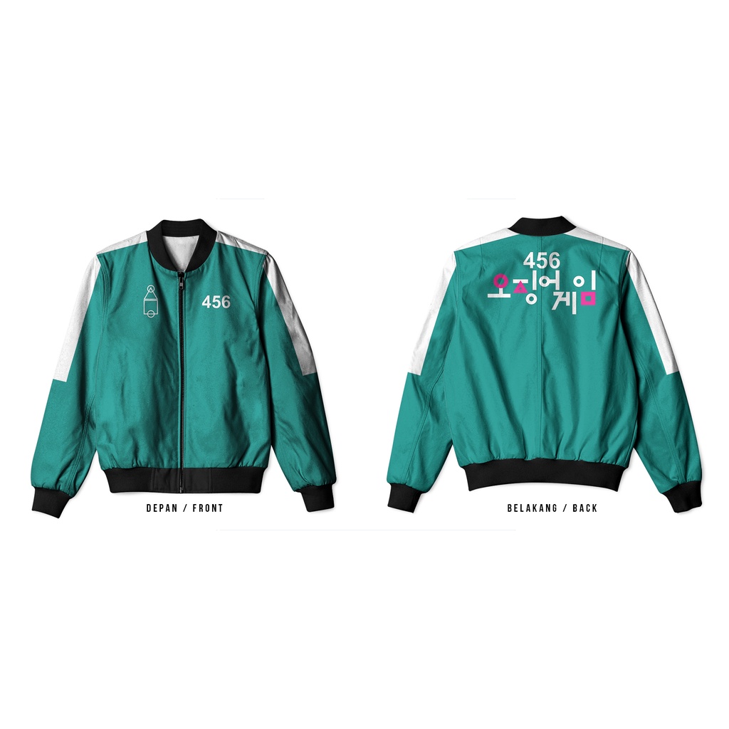 Utamamedia - SQUID GAME Bomber Jacket / เสื้อแจ็คเก็ตเกม SQUID สําหรับผู้ชาย / เสื้อแจ็คเก็ตเกมเกาหล