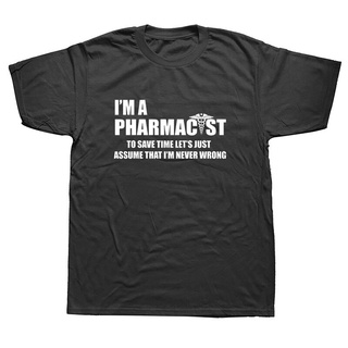 [S-5XL] เสื้อยืดแขนสั้นลําลอง พิมพ์ลายกราฟฟิค Pharmacist สไตล์ฮิปฮอป ขนาดใหญ่ ให้เป็นของขวัญได้ สําหรับผู้ชาย