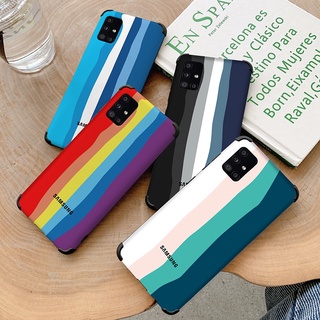 [พร้อมส่ง] เคสโทรศัพท์มือถือซิลิโคนสีรุ้งไล่โทนสีสําหรับ Samsung Galaxy A71 A51 4G A31 A21S A11 M11 M40S