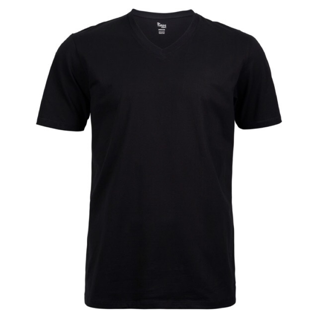 Tshirtmart เสื้อยืด คอวี สีขาว สีดำ ผ้าฝ้าย100% - SV