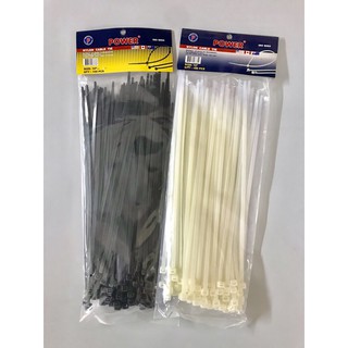 เคเบิ้ลไทร์ Power Nylon Cable Tie คุณภาพดี ขนาด 10 นิ้ว บรรจุ 100 ชิ้น