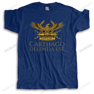 [S-5XL] เสื้อยืดแขนสั้น พิมพ์ลายคําคม Carthago Delenda Est Latin สไตล์โรมันโบราณ คลาสสิก สําหรับผู้ชาย