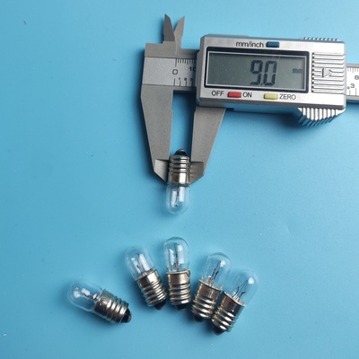 หลอดไฟ 24V3W ขั่วเกลียว E10 (9mm.) 1 จุด #หลอดไฟ ไพลอตแลมป์#Pilot Lamp# แผงคอลโทรล#หลอดไฟจิ๋ว