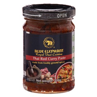 บลูเอเลเฟ่นท์น้ำพริกแกงแดง 220กรัม Blue Elephant Red Curry Paste 220g