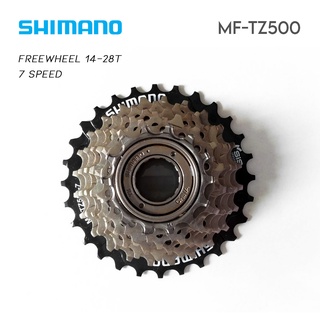 เฟืองจักรยาน Shimano MF-TZ500 14-28T สเตอร์เกลียว 7-Speed