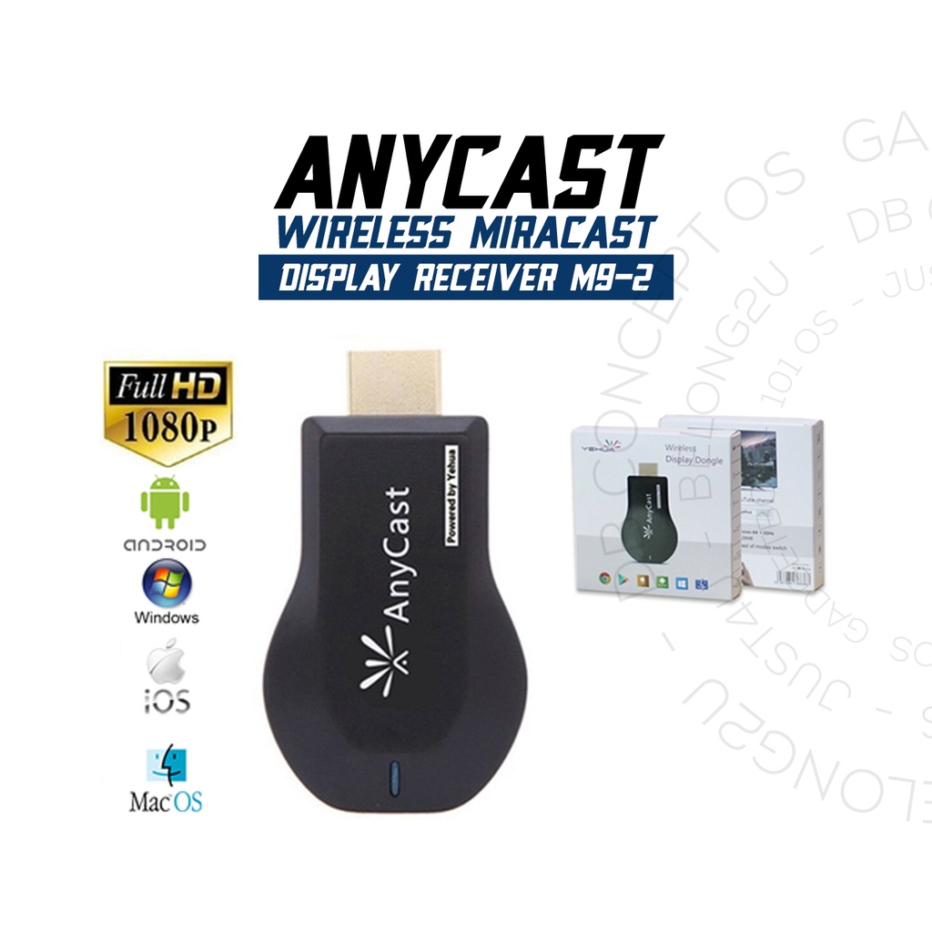 Anycast HDMI ตัวรับส่งสัญญาณไร้สาย M9-2 DONGLE1080P TV DLNA AIRPLAY MIRACAST DONGLE