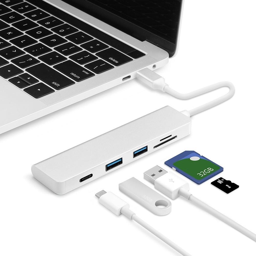 5 In 1 Usb C Hub To Type Usb 3 . 0 เครื่องอ่านการ์ด Type - C แล็ปท็อป