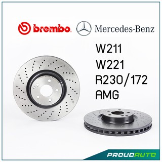 Brembo จานเบรกคู่หน้า Mercedes Benz W211 W221 R230/172 AMG ปี03on ขนาด360mm แท้100% (คู่หน้า)