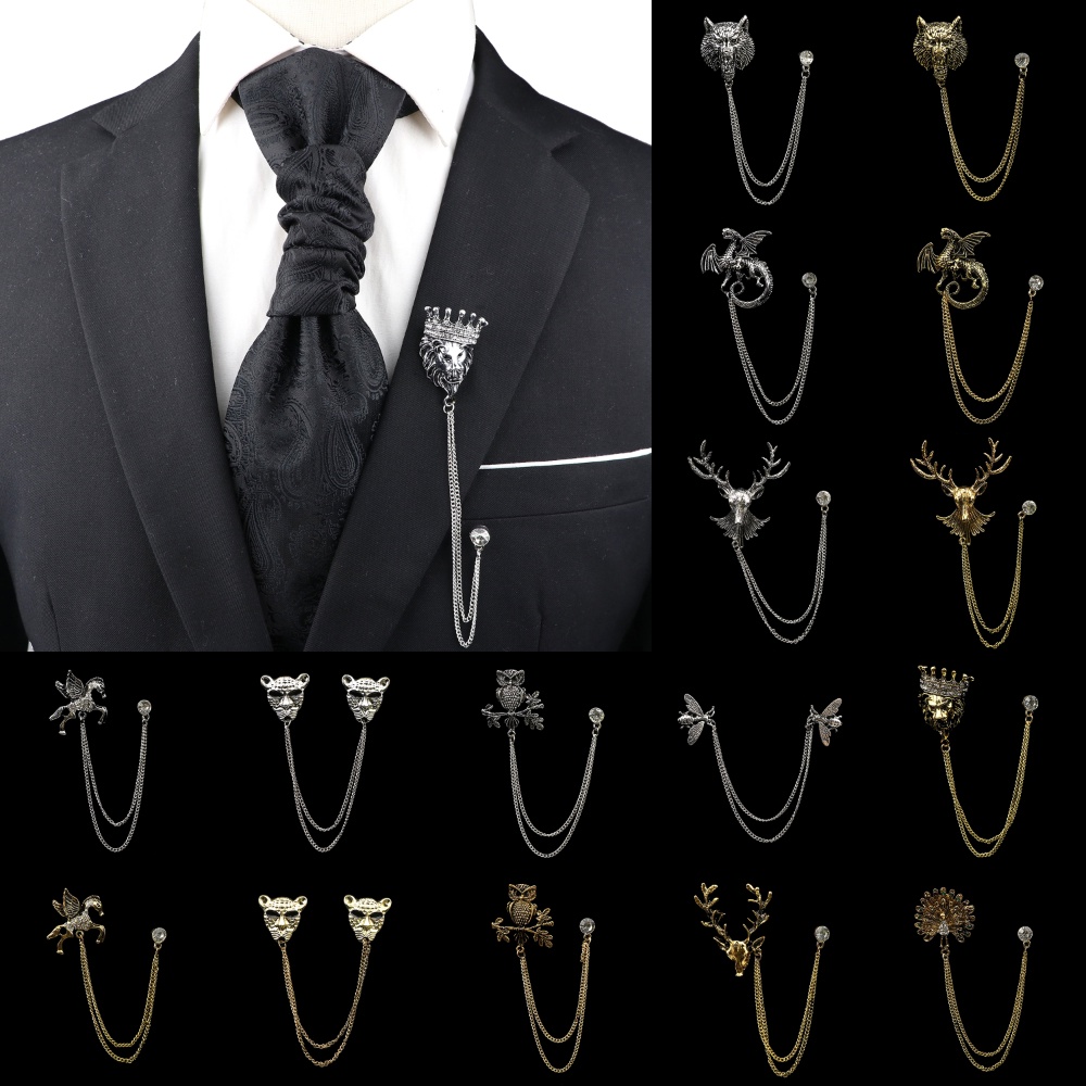 Zonfaz แฟชั ่ นพู ่ เข ็ มกลัด Pins สําหรับผู ้ ชายชุดเสื ้ อคอโซ ่ Lapel Pin ความแปลกใหม ่ Vintage Retro งานแต ่ งงานอาหารค ่ ําอุปกรณ ์ เสริม