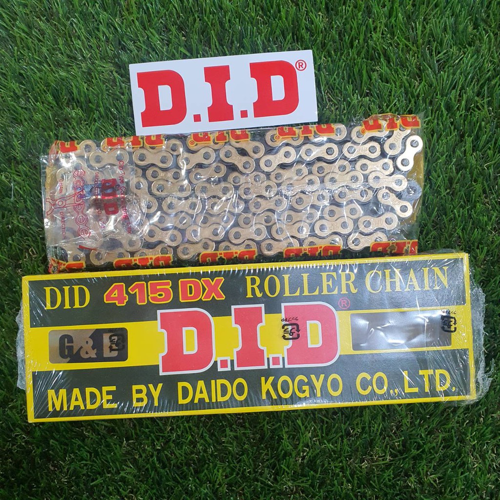 โซ่ (DID) DX 415-130ข้อมี2สีG&B ทองหมุดดำ/GOLDสีทอง DID โซ่มอเตอร์ไซค์แท้ ทนทาน