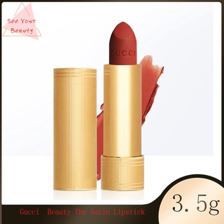 Gucci Lipstick Beauty The Satin Lipstick Rouge À Lèvres Voile (กุชชี่) 3.5g