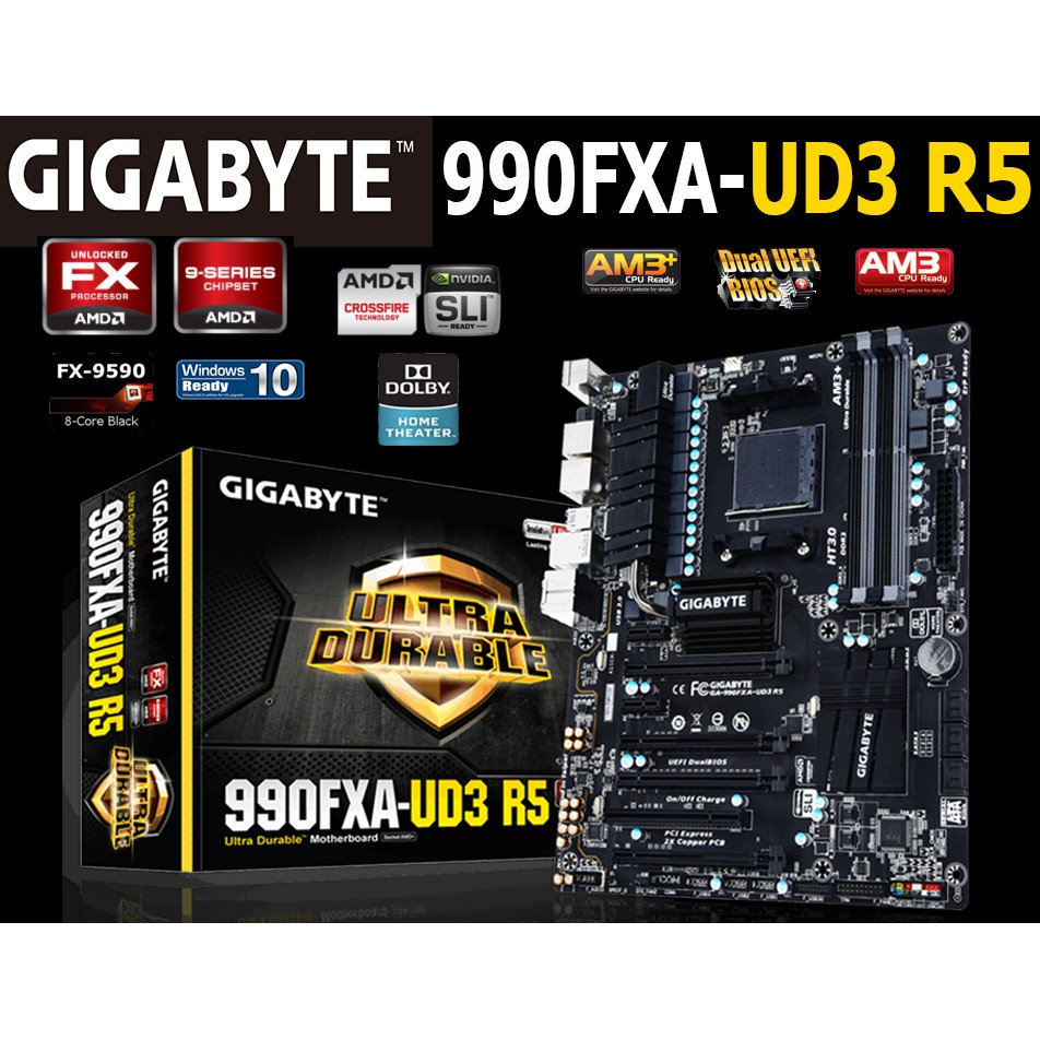 Mainboard AMD GIGABYTE 990FXA-UD3 R5 (Socket AM3+) มือสอง พร้อมส่ง แพ็คดีมาก!!!