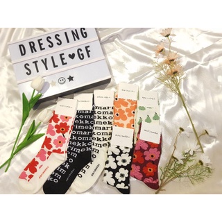 dressingstyle | DS024 (พร้อมส่ง) !!update 29/10!! ถุงเท้าพิมพ์ลายมารีเมกโกะ marimekko