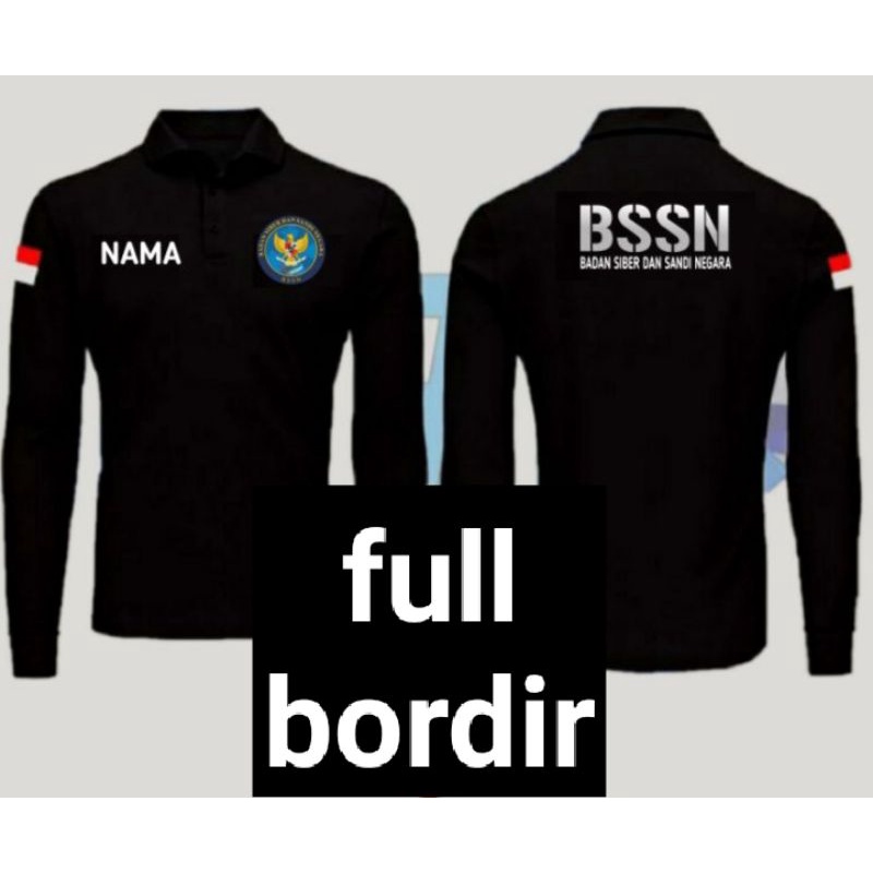 BSSN เสื้อยืดปักเต็ม BSSN เสื้อโปโล SIBER เสื้อตัวถังและประเทศ sandi SIBER เสื้อโปโลตัว bssn เสื้อ b