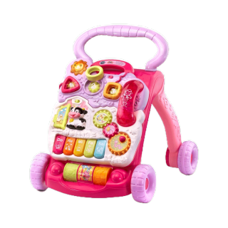 VTech วีเทค รถหัดเดินเด็ก เสียงดนตรี ปรับความเร็วได้ แผงกิจกรรมเรียนรู้ ของเล่นเด็ก 9 เดือน 1 ปี 1.5 ปี Walker (สีชมพู)