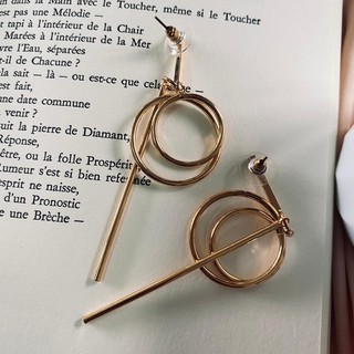 ADIZO เครื่องประดับเคลือบ ทองแท้ 18K ต่างหู Double Hoop Earring