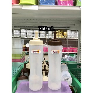 ขวดซอสใส ขวดซอสพลาสติกมือบีบ ขนาด 750ml.(25 ออนซ์) รหัส 9513