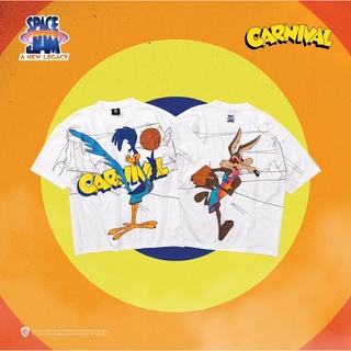 carnival x space jam roadrunner oversize tee white size M