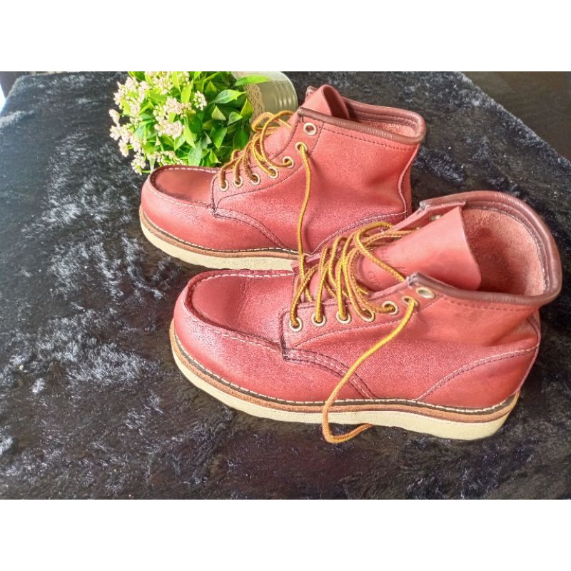 🥾รองเท้าบู๊ทหนังHawkinsสีเชอรรี่🍒