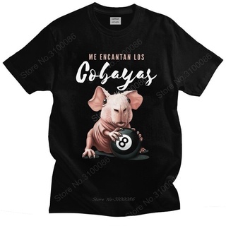 เสื้อยืดผ้าฝ้ายMens Cute Skinny Guinea Pig T Shirts Short Sleeved Cotton Tshirts Streetwear T-shirt Summer Tee Tops Plus