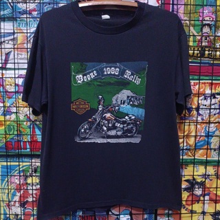 (Rare)เสื้อยืดมือสอง Vintage Usa 80s Harley Davidson 1988 Size L.อก21.5/ยาว27.5