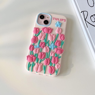 สอบถามก่อนกดสั่ง เคสซิลิโคน ซิลิโคน เคสนิ่ม เคสทิวลิป เคสสีชมพู เคสดอกไม้ เคสนูน นูน ทิวลิป silicone เคสโทรศัพท์ จาก🇹🇭