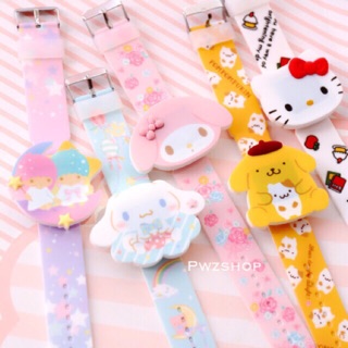 นาฬิกาข้อมือ ดิจิตอล sanrio  kitty mymelody Pompompurin Cinnamonroll littletwinstar