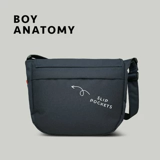 Boy relife charcoal navy bag กระเป๋าสะพายข้าง รุ่นบอย สีกรมดำ