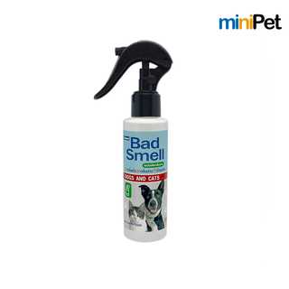 Minipet (มินิเพ็ท) Bab Smell สเปรย์อาบแห้ง ดับกลิ่นสาบ ดับกลิ่นตัวสุนัขและแมว กลิ่นแป้งเด็ก บรรจุ 120 มล.