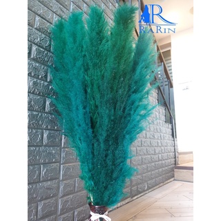 Rarin ดอกเลาย้อม สีเขียวเข้ม ( 1 ก้าน) ขนาด 90 cm. เป็นดอกไม้ธรรมชาติ ดอกฟุ้งฟิ้ง ใช้ประดับห้อง งานแต่ง DIY