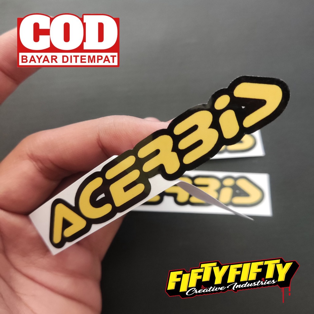 ACERBIS พิมพ์สติ๊กเกอร์ตัดรุ่น 01 สติ๊กเกอร์การพิมพ์ลามิเนตเคลือบเงารถจักรยานยนต์หมวกกันน็อครถยนต์สติกเกอร์รูปแบบรูปแบบออกแบบขึ้นรูปแล้ว