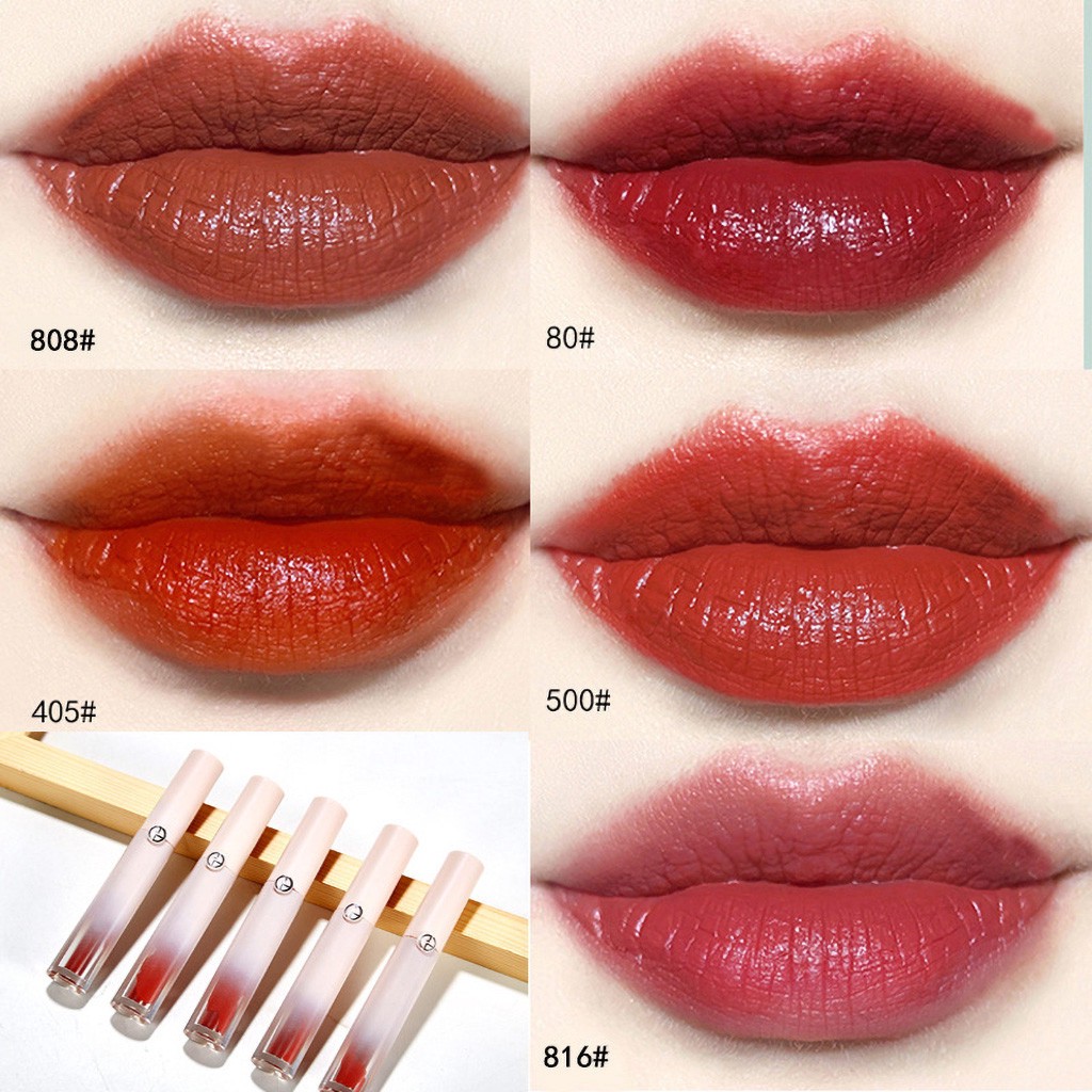 COD Temperament Waterproof Matte Lipstick ลิปสติก ลิปกันน้ำ ลิปจิ้มจุ่ม ...