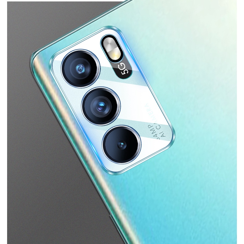 2in1 OPPO Reno6z 5G ฟิล์มเลนส์กล้อง + ฟิล์มกระจกเต็มจอขอบดำ ฟิล์มกันกระแทก - รูปที่ 5