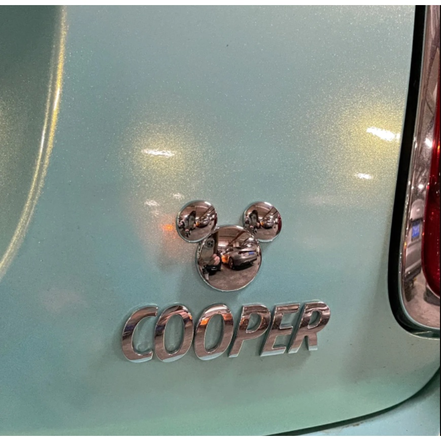 MINI COOPER car sticker 3D stereo Mickey Minnie cute metal car logo COUNTRYMAN JCW CLUBMAN F54 F55 F