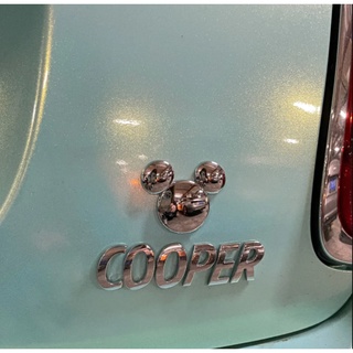 MINI COOPER car sticker 3D stereo Mickey Minnie cute metal car logo COUNTRYMAN JCW CLUBMAN F54 F55 F56 F57 F58 F60 R55 R57 R58 R60 scratches cover car tail stick