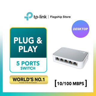 สวิตช์เครือข่ายเดสก์ท็อป TP-Link 5 พอร์ต 10 100Mbps TL-SF1005D