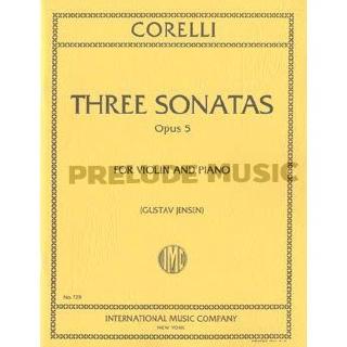 (Violin and Piano) Corelli, A: Three Selected Sonatas from Op.5 op.5 (IMC729)