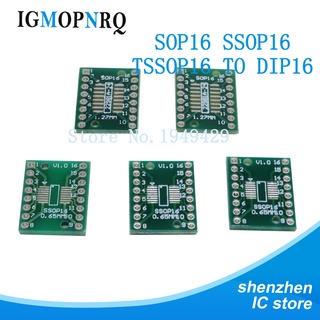 อะแดปเตอร์ซ็อกเก็ตแปลง IC TSSOP16 SSOP16 SOP16 SMD เป็น DIP16 0.65 มม. 1.27 มม. 10 ชิ้น