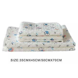 ผ้ารองฉี่ ผ้ารองฉี่เด็ก แผ่นรองกันเปื้อน มี 2 ขนาดให้เลือกซื้อ 35cm x 45cm และ 50cmx70cm สามารถซักได้ สีไม่ซีด ไม่จาง