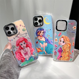 Casetify เคสโทรศัพท์มือถือ TPU กันกระแทก ลายเจ้าหญิงดิสนีย์ นางเงือก สําหรับ iPhone 13 Pro MAX 12 11 Pro MAX XR X XS MAX