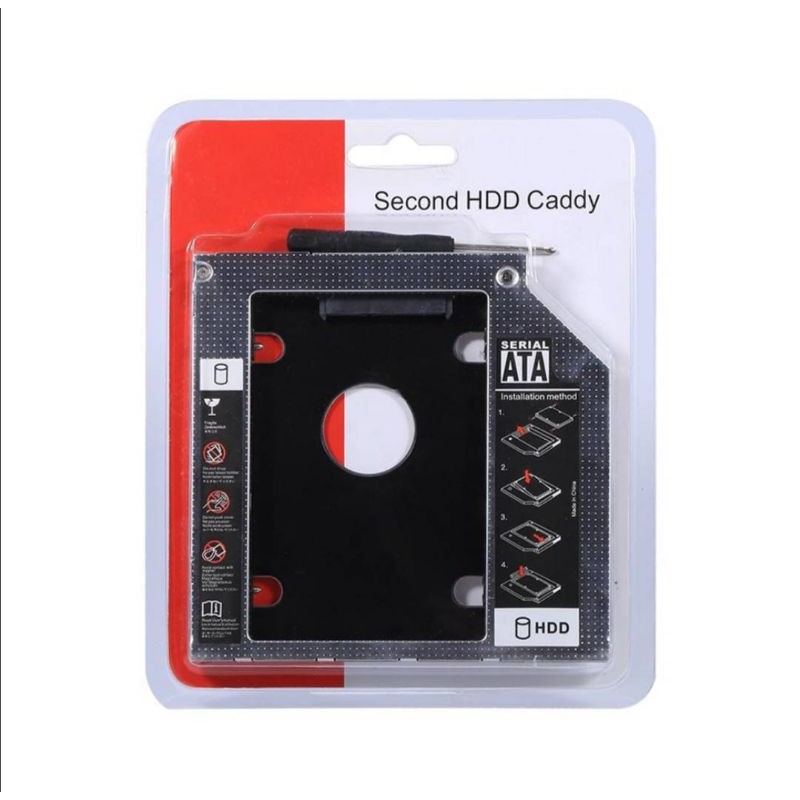Elit ถาดแปลง ใส่ HDD SSD ในช่อง DVD Notebook 9.0mm Universal SATA 2nd HDD SSD Hard Drive Caddyใจ
