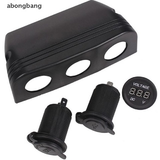 (Abongbang) ซ็อกเก็ตโวลต์มิเตอร์ เต็นท์ Usb 1 2 3 หลุม สําหรับรถยนต์ รถบรรทุก