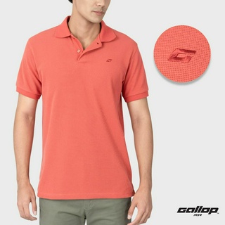 GALLOP : WAFFLE POLO SHIRTS เสื้อโปโลผ้า Waffle รุ่น GP9062 สี Tangerine - ส้มแดง / ราคาปรกติ 1290.-