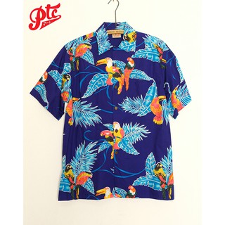 เสื้อฮาวาย GO BAREFOOT "TROPICAL BIRDS" ROYAL