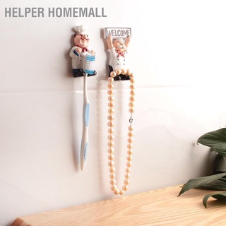 Helper Homemall ตะขอแขวนแปรงสีฟัน แบบติดผนัง ลายการ์ตูน มีกาวในตัว สําหรับตกแต่งบ้าน ห้องน้ํา หอพัก