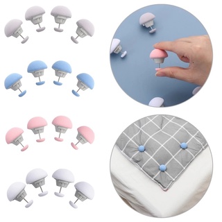 Set 4 Kẹp Giữ Cố Định Chăn Ga Trải Giường Chống Trượt Hình Nấm Độc Đáo