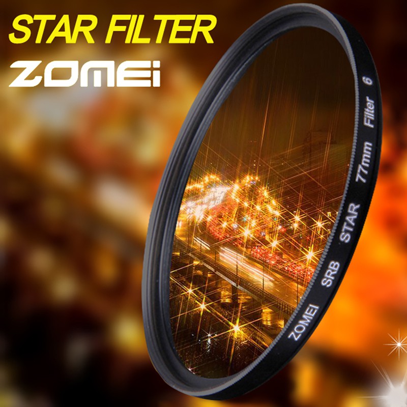 Zomei Star Line Star Filter 4 6 8 Piont Filtro ตัวกรองกล้อง 49 52 55 58 62 67 72 77 82 มม.สําหรับ Canon Nikon Sony DSLR เลนส์กล้อง