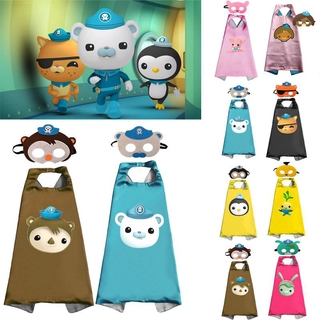 2 ชิ้น Octonauts ชุดเสื้อคลุมคอสเพลย์การ์ตูน Superhero สําหรับเด็ก